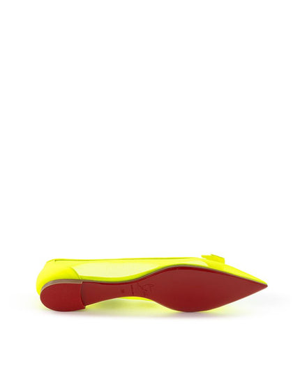Christian Louboutin Sunshine Yellow Mesh Flat Elegance