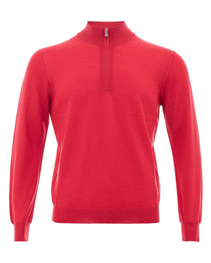 Gran Sasso Elegant Crimson Wool T-Shirt for Men