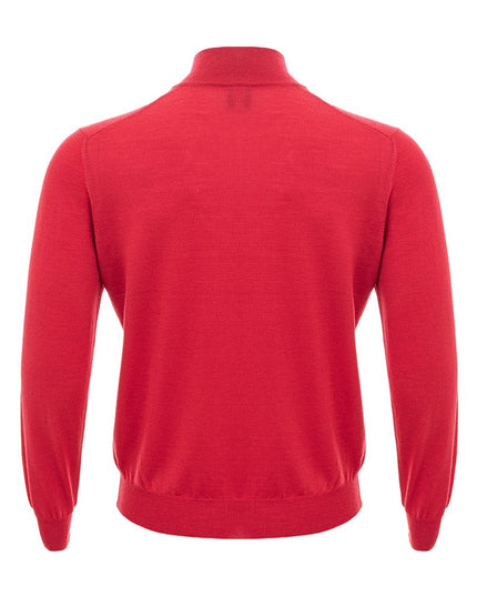 Gran Sasso Elegant Crimson Wool T-Shirt for Men