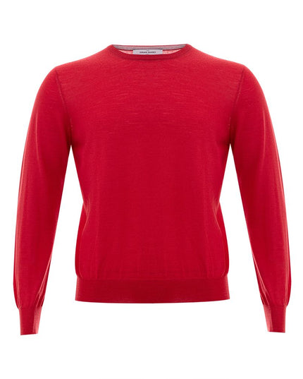 Gran Sasso Elegant Red Wool Sweater for Men