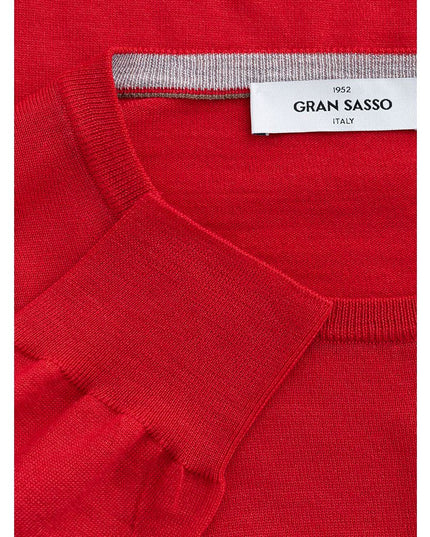 Gran Sasso Elegant Red Wool Sweater for Men