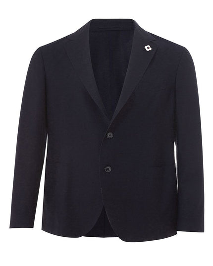Elegant Blue Cotton Lardini Jacket