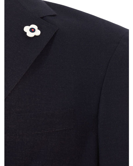 Elegant Blue Cotton Lardini Jacket
