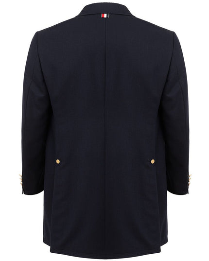 Thom Browne Elegant Wool Jacket in Signature Blue