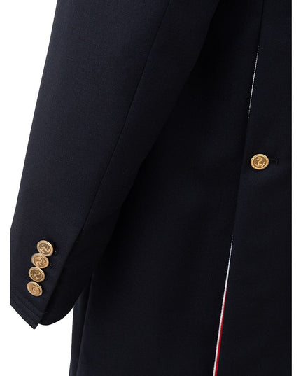 Thom Browne Elegant Wool Jacket in Signature Blue