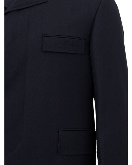 Thom Browne Elegant Wool Jacket in Signature Blue