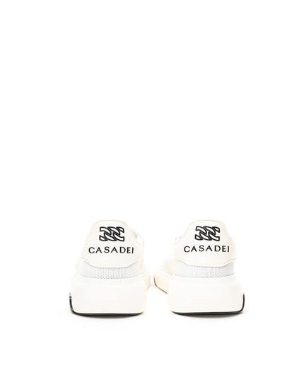Casadei Elegant White Leather Sneakers