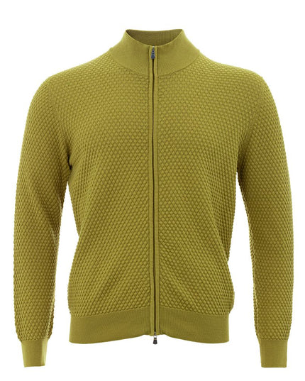 Gran Sasso Elegant Yellow Cotton Cardigan for Men