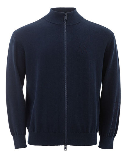 Armani Exchange Blue Cotton Sweatshirt