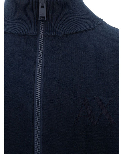 Armani Exchange Blue Cotton Sweatshirt