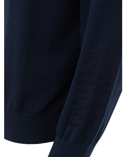 Armani Exchange Blue Cotton Sweatshirt