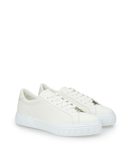 Casadei Sleek White Leather Sneakers