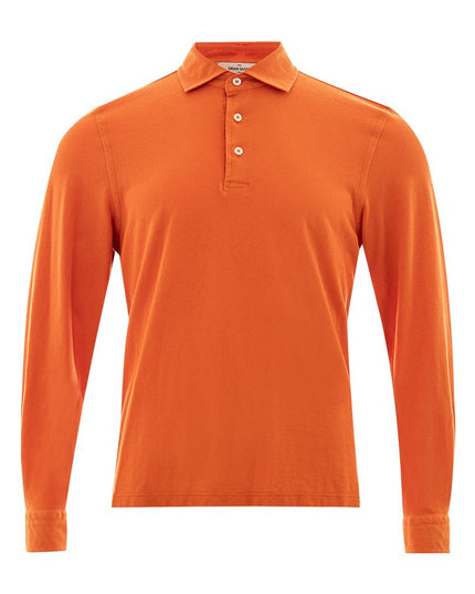 Gran Sasso Elegant Orange Cotton Polo for Men