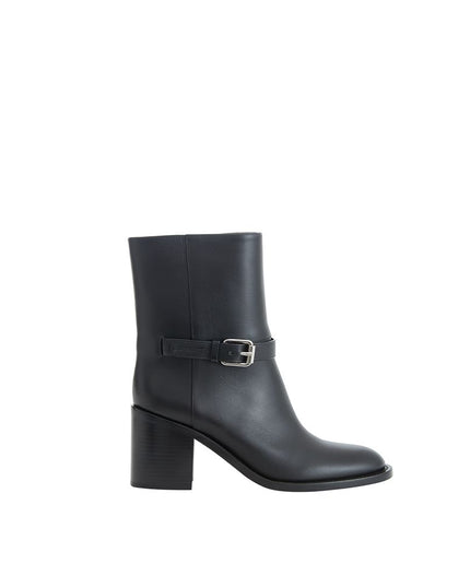 Burberry Black Leather Ankle Boots