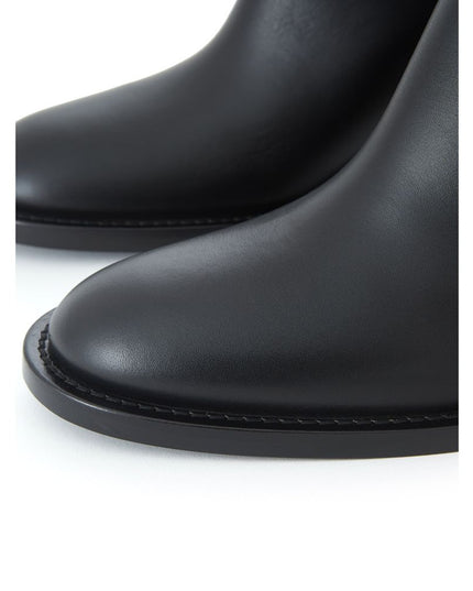 Burberry Black Leather Ankle Boots
