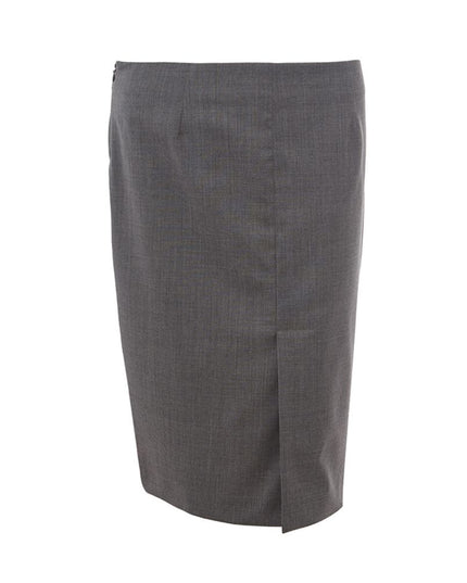 Lardini Chic Gray Wool Pencil Skirt