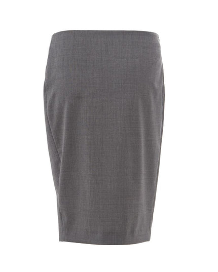 Lardini Chic Gray Wool Pencil Skirt