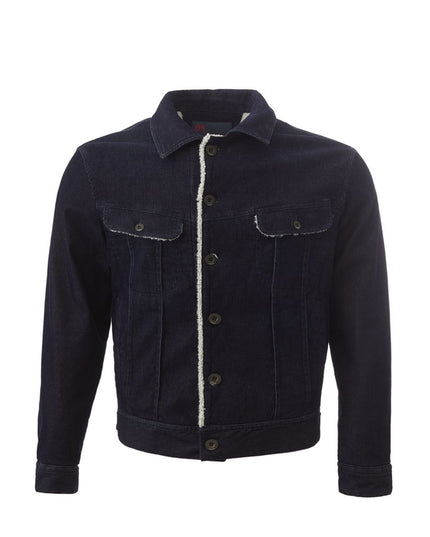 Lardini Blue Cotton Denim Jacket