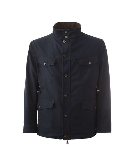 Lardini Elegant Wool Blue Jacket for Men