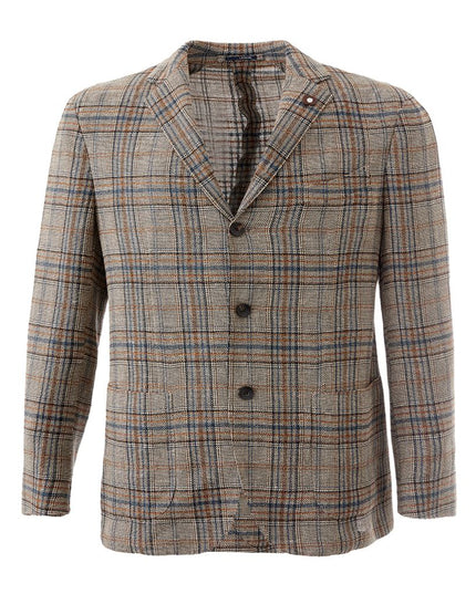 Lardini Elegant Multicolor Linen Jacket