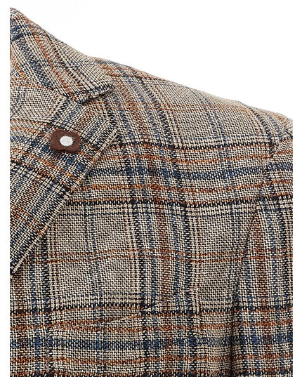 Lardini Elegant Multicolor Linen Jacket