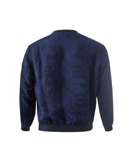 Emporio Armani Elegant Linen Blue T-Shirt for Men