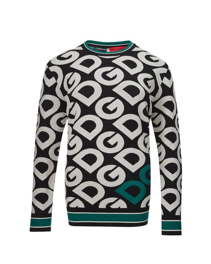 Dolce & Gabbana Elegant Black Cotton Sweater for Sophisticated Style