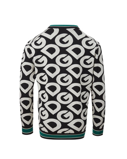 Dolce & Gabbana Elegant Black Cotton Sweater for Sophisticated Style