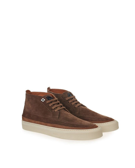 Lardini Elegant Suede Sneakers in Rich Brown