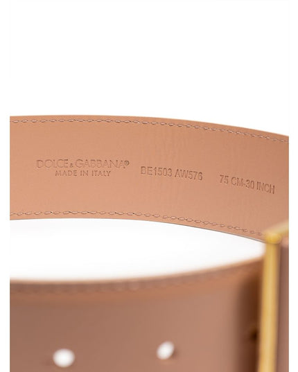 Dolce & Gabbana Pink Leather Regular Belt