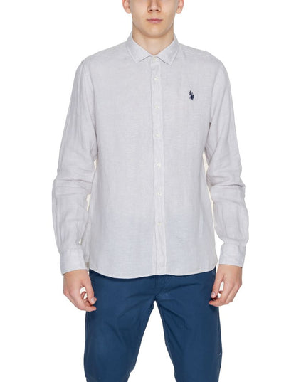 U.S. POLO ASSN. Beige Linen Dress Shirt
