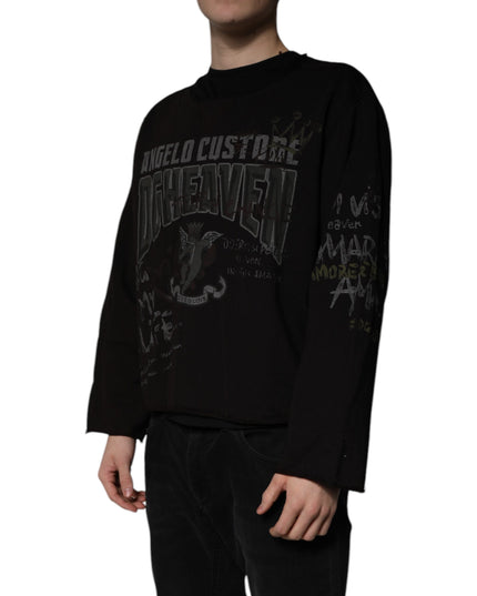 Dolce & Gabbana Black DG Heaven Crew Neck Pullover Sweater