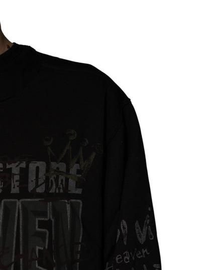 Dolce & Gabbana Black DG Heaven Crew Neck Pullover Sweater