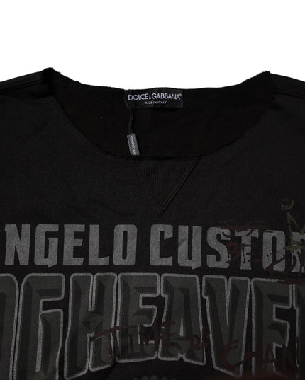 Dolce & Gabbana Black DG Heaven Crew Neck Pullover Sweater