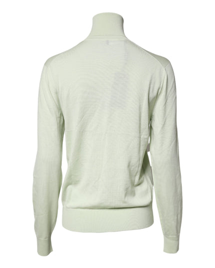 Dolce & Gabbana Light Green Wool Turtleneck Pullover Sweater