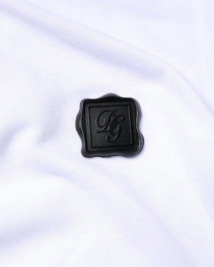 Dolce & Gabbana White Cotton Logo Collared Polo T-shirt