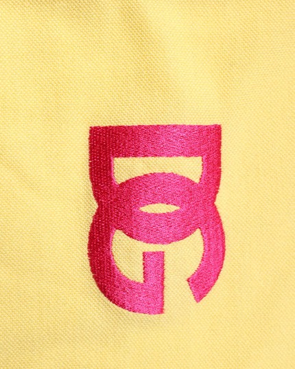 Dolce & Gabbana Yellow Cotton Logo Collared Polo T-shirt