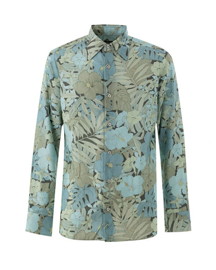 Tom Ford Blue Lyocell Pattern Shirt