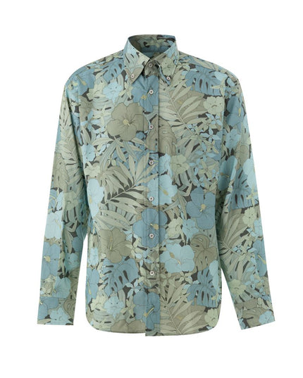 Tom Ford Blue Lyocell Pattern Shirt