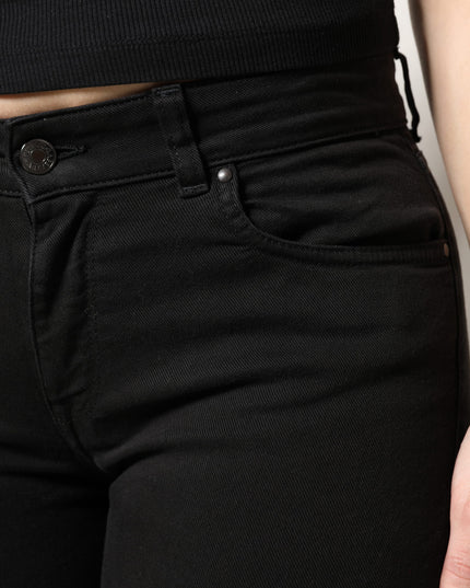 Dolce & Gabbana Black Cotton Mid Waisted Skinny Denim Jeans