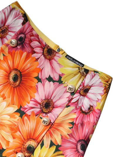Dolce & Gabbana Multicolor Floral High Waist Mini Skirt