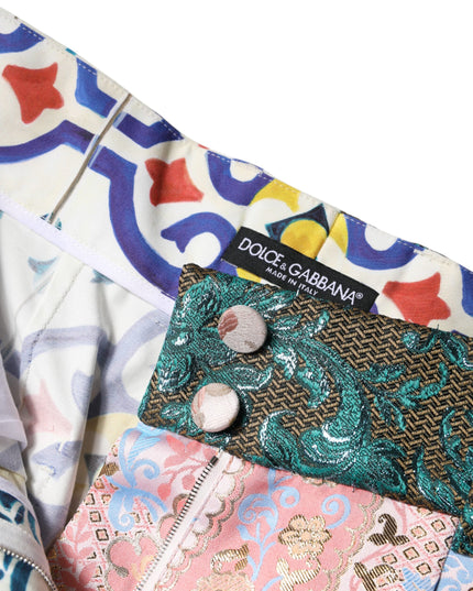 Dolce & Gabbana Multicolor Cotton Patchwork Hot Pants Shorts