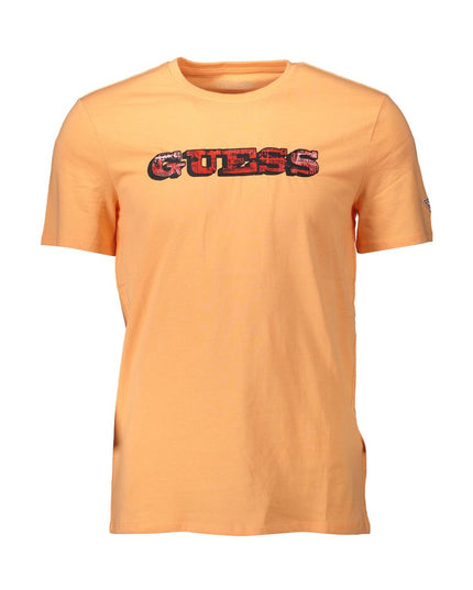 Guess Jeans Orange Cotton Men T-Shirt
