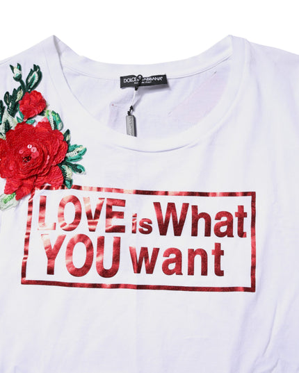 Dolce & Gabbana White Floral Graphic Print Sleeveless Tank Top