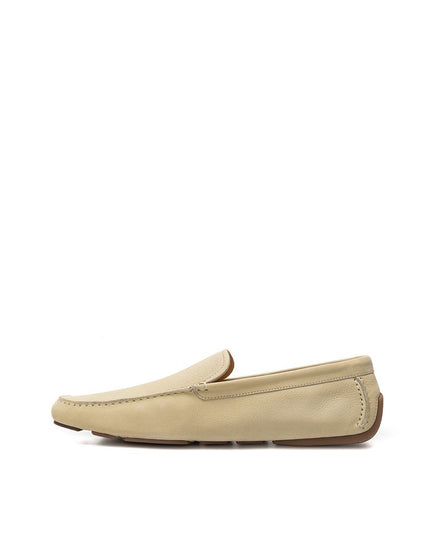 Bally Beige Leather Moccassin