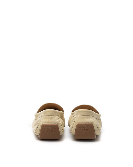 Bally Beige Leather Moccassin