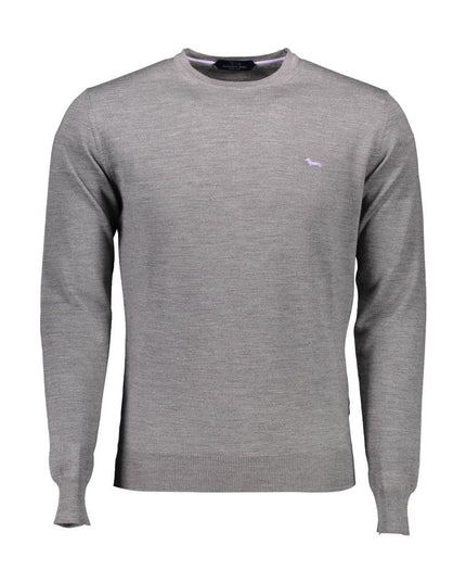 Harmont & Blaine Gray Wool Men Sweater