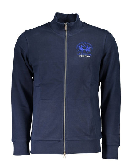 La Martina Blue Cotton Men's Sweater