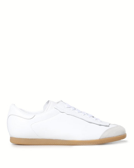 Maison Margiela Low Featherlight Leather And Suede Sneakers