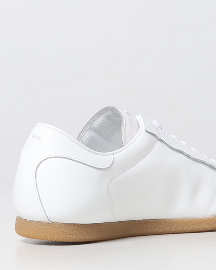 Maison Margiela Low Featherlight Leather And Suede Sneakers